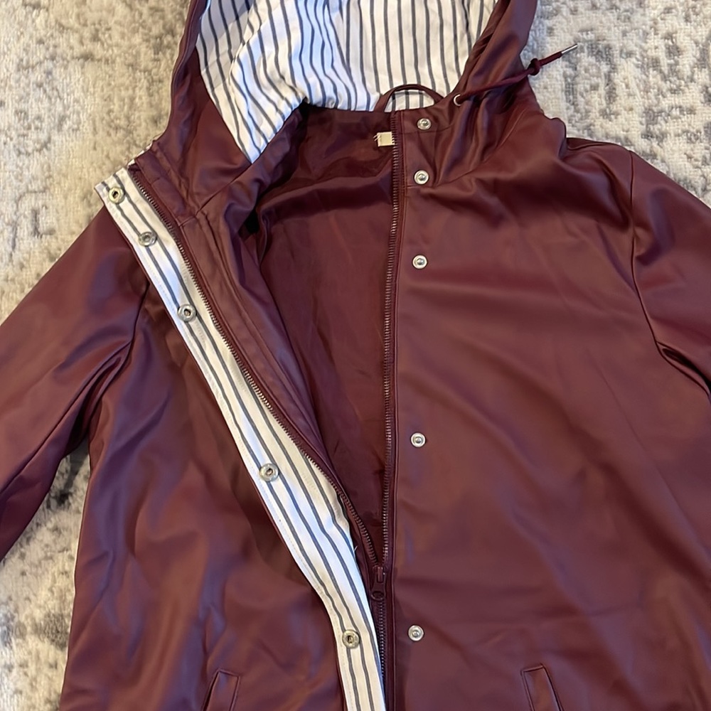 Maroon Rain Jacket - image 4